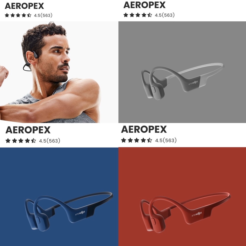 Aeroplex AfterShokz Bone Conduction Headphones.
